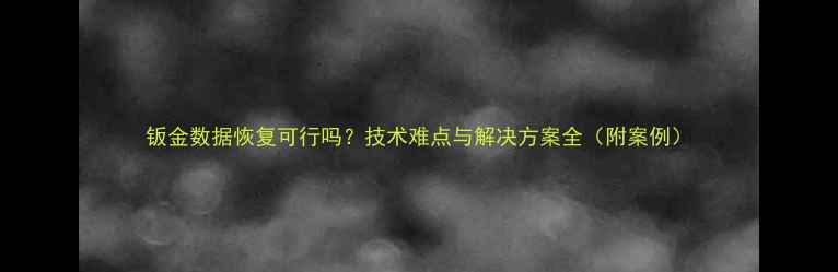 图片 钣金数据恢复可行吗？技术难点与解决方案全（附案例）
