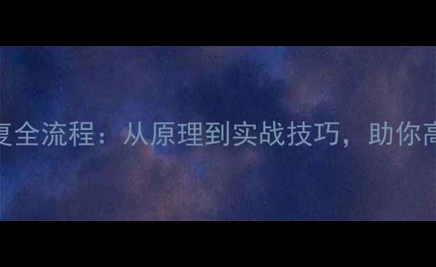 图片 镜像修复数据恢复全流程：从原理到实战技巧，助你高效找回重要文件