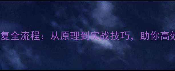 镜像修复数据恢复全流程从原理到实战技巧助你高效找回重要文件