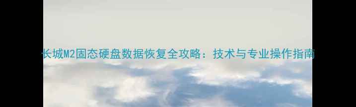 长城M2固态硬盘数据恢复全攻略技术与专业操作指南