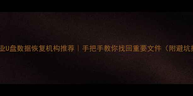 长沙专业U盘数据恢复机构推荐手把手教你找回重要文件附避坑指南
