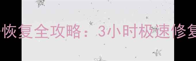 图片 长沙机械硬盘数据恢复全攻略：3小时极速修复+本地化服务保障