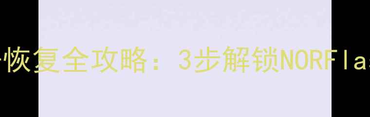 图片 闪迪U盘量产数据恢复全攻略：3步解锁NORFlash存储芯片数据1