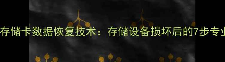 闪迪cz880存储卡数据恢复技术存储设备损坏后的7步专业处理流程