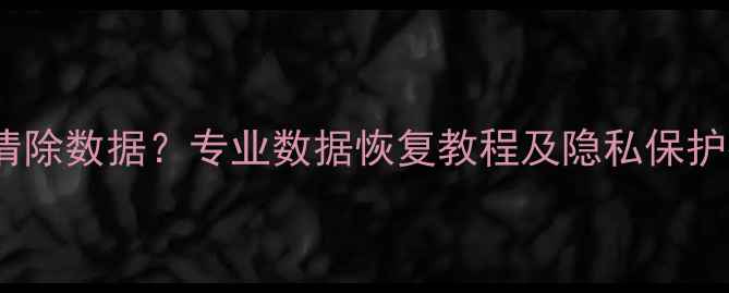 闲鱼收平板如何彻底清除数据专业数据恢复教程及隐私保护指南附操作步骤