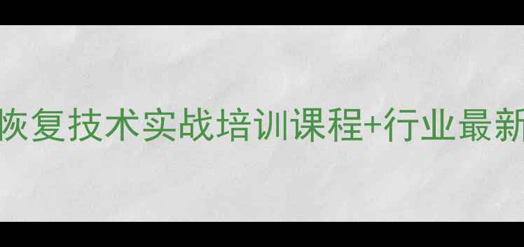 图片 零基础必看！电脑数据恢复技术实战培训课程+行业最新案例（附免费工具包）
