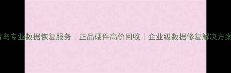 图片 青岛专业数据恢复服务｜正品硬件高价回收｜企业级数据修复解决方案1