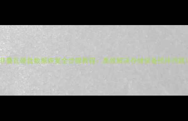 图片 非叠瓦硬盘数据恢复全步骤教程：高效解决存储设备损坏问题1