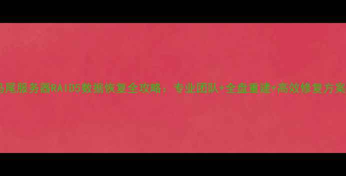 马尾服务器RAID5数据恢复全攻略专业团队全盘重建高效修复方案
