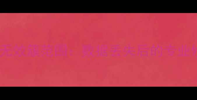 高效恢复无效簇范围数据丢失后的专业修复指南