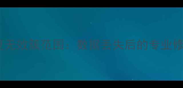 图片 高效恢复无效簇范围：数据丢失后的专业修复指南2