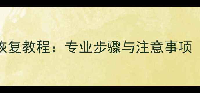 图片 魅族手机数据恢复教程：专业步骤与注意事项（附详细指南）
