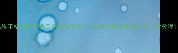 图片 魅族手机清除数据后还能恢复吗？3步教你找回重要文件（附教程）2