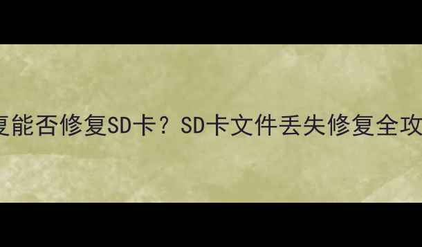 图片 鲁大师数据恢复能否修复SD卡？SD卡文件丢失修复全攻略与工具实测2