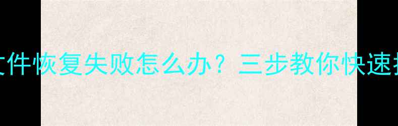 图片 鲁大师电脑文件恢复失败怎么办？三步教你快速找回丢失数据
