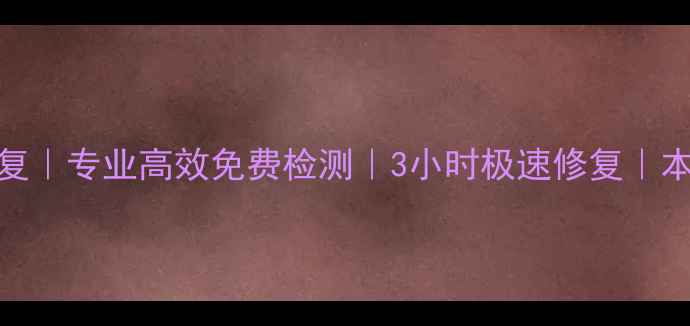 图片 黄骅优盘数据恢复｜专业高效免费检测｜3小时极速修复｜本地权威服务中心