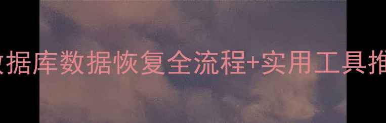 保姆级教程数据库数据恢复全流程实用工具推荐附案例