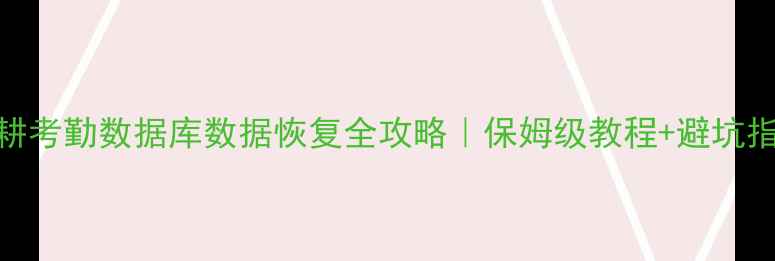 图片 🌟微耕考勤数据库数据恢复全攻略｜保姆级教程+避坑指南🔥