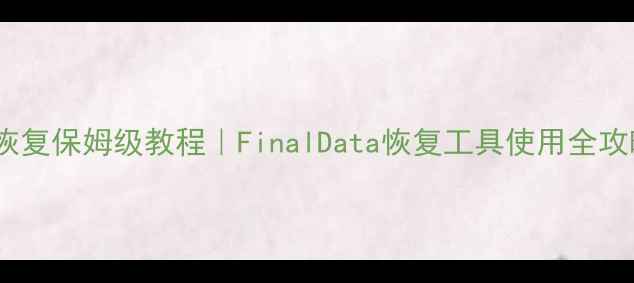 图片 🌟电脑手机文件恢复保姆级教程｜FinalData恢复工具使用全攻略✅手把手教学2