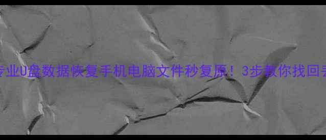 秦皇岛专业U盘数据恢复手机电脑文件秒复原3步教你找回丢失资料