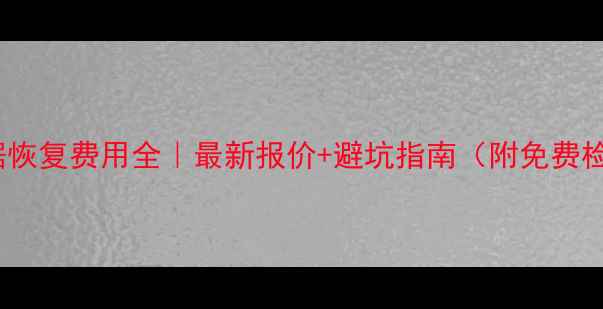 图片 💡U盘数据恢复费用全｜最新报价+避坑指南（附免费检测通道）