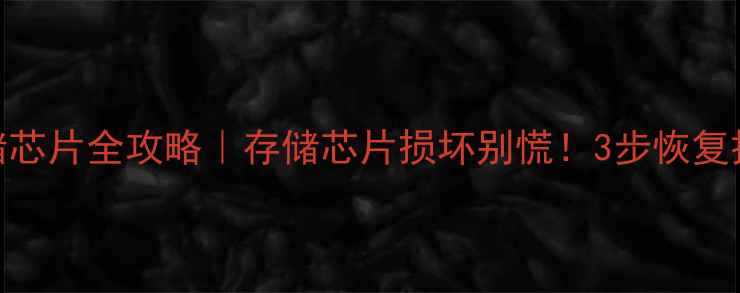 图片 💡上海数据恢复存储芯片全攻略｜存储芯片损坏别慌！3步恢复技巧+专业机构推荐1