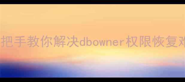 图片 💡数据库恢复必看手把手教你解决dbowner权限恢复难题！附SQL实操指南