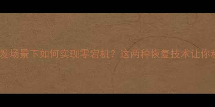 图片 💡数据库高并发场景下如何实现零宕机？这两种恢复技术让你秒级恢复业务1