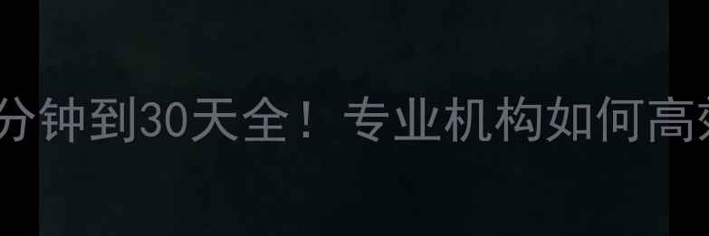 图片 💡数据恢复时间表从1分钟到30天全！专业机构如何高效恢复你的重要文件？