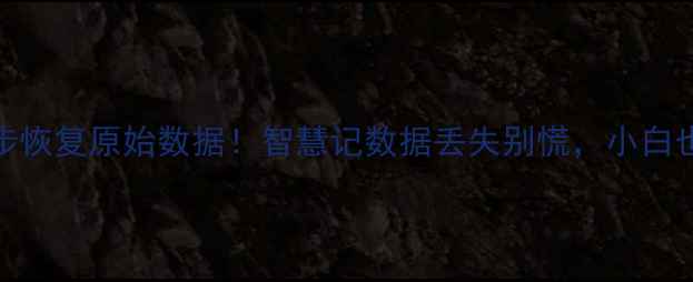 图片 💥手把手教你3步恢复原始数据！智慧记数据丢失别慌，小白也能轻松搞定！2