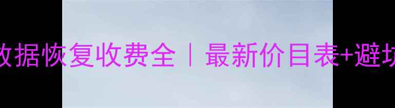 图片 💰发票数据恢复收费全｜最新价目表+避坑指南🔍