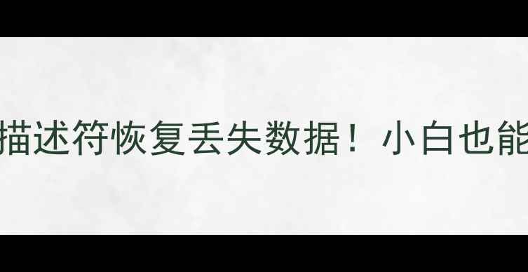 图片 💻手把手教你用文件描述符恢复丢失数据！小白也能看懂的数据恢复教程