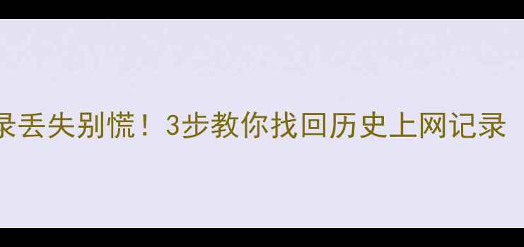 图片 💻手机WiFi记录丢失别慌！3步教你找回历史上网记录（附详细教程）