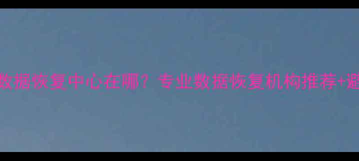 滨城区数据恢复中心在哪专业数据恢复机构推荐避坑指南