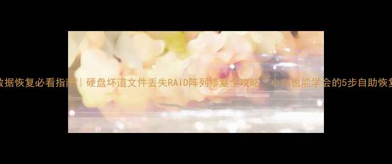 图片 💾数据恢复必看指南｜硬盘坏道文件丢失RAID阵列修复全攻略✅小白也能学会的5步自助恢复法