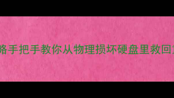 图片 💾硬盘拆机恢复数据全攻略手把手教你从物理损坏硬盘里救回重要文件（附工具清单）1