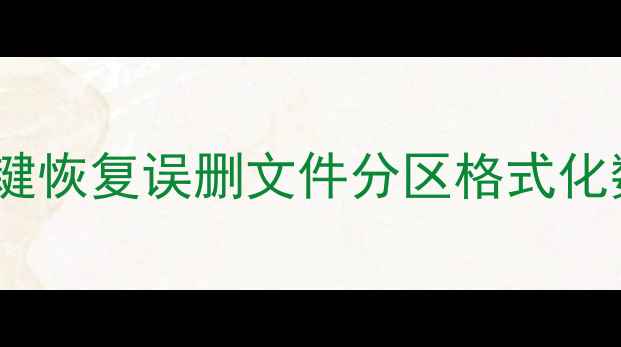 硬盘数据恢复一键恢复误删文件分区格式化数据附免费工具