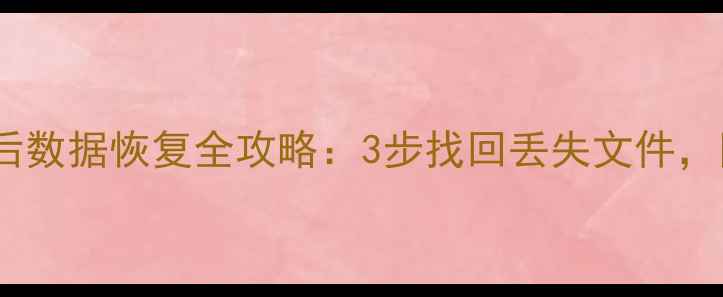 图片 📁Dell电脑重置后数据恢复全攻略：3步找回丢失文件，附免费工具推荐1