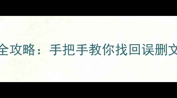 D盘格式化后数据恢复全攻略手把手教你找回误删文件附专业工具推荐