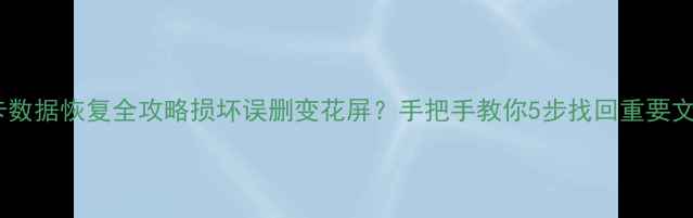 图片 📁TF卡数据恢复全攻略损坏误删变花屏？手把手教你5步找回重要文件！1