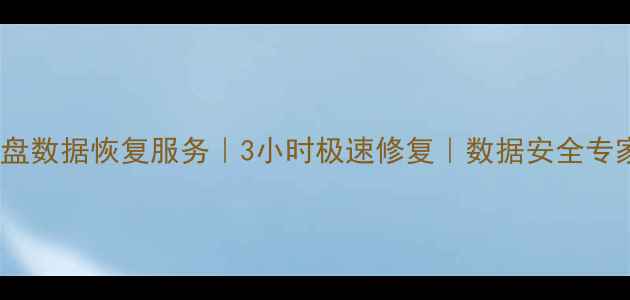 上海专业硬盘数据恢复服务3小时极速修复数据安全专家24小时在线