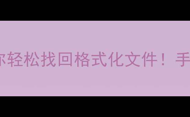 图片 📁免费数据恢复全攻略手把手教你轻松找回格式化文件！手机电脑手机恢复技巧大公开💻✨2
