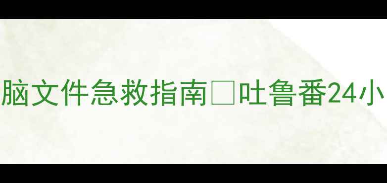 图片 📁吐鲁番专业数据恢复｜手机电脑文件急救指南💾吐鲁番24小时紧急恢复服务（附真实案例）