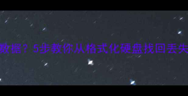 图片 📁彻底删除后如何恢复数据？5步教你从格式化硬盘找回丢失文件（附免费工具）🔒