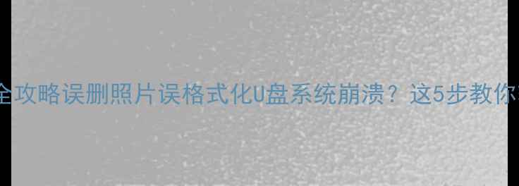 手机电脑文件恢复全攻略误删照片误格式化U盘系统崩溃这5步教你轻松找回重要数据