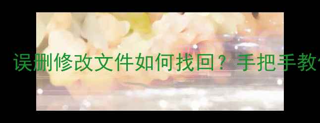 数据恢复全攻略误删修改文件如何找回手把手教你5步还原丢失数据