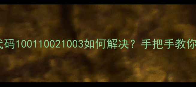 图片 📁数据恢复失败代码100110021003如何解决？手把手教你终极恢复方案🔧1