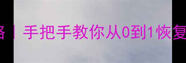 数据恢复说明文件全攻略手把手教你从0到1恢复重要文件附免费模板
