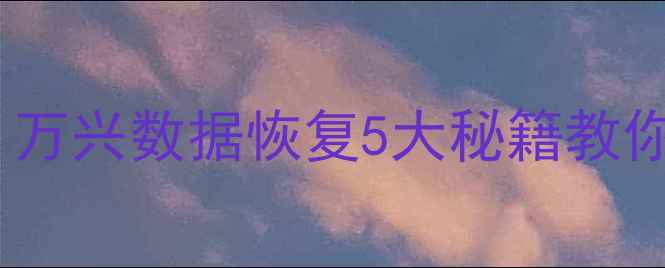 图片 📁文件损坏别慌张！万兴数据恢复5大秘籍教你快速修复损坏文件1