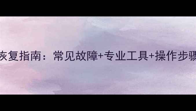 图片 📁方舟单机数据恢复指南：常见故障+专业工具+操作步骤（附修复案例）